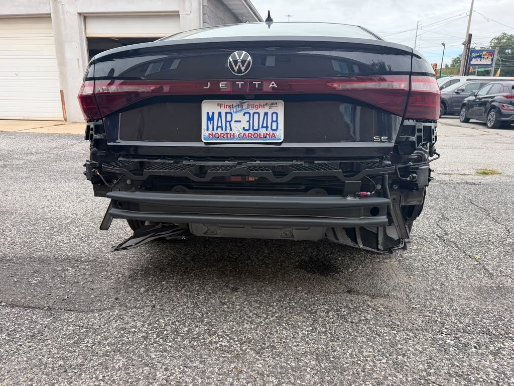 Volkswagen Jetta rear impact crush damage
